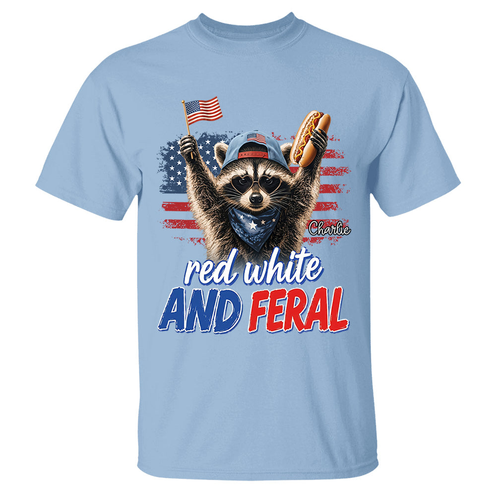 Red White And Patriotic Raccoon, Custom Photo Pet Dog Cat & Raccoon Shirt, Funny USA Animal For 250 Years Of Freedom, July 4th Gift MI209 VH01