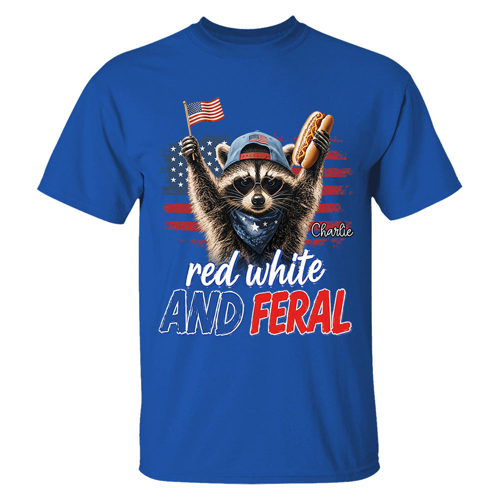 Red White And Patriotic Raccoon, Custom Photo Pet Dog Cat & Raccoon Shirt, Funny USA Animal For 250 Years Of Freedom, July 4th Gift MI209 VH01