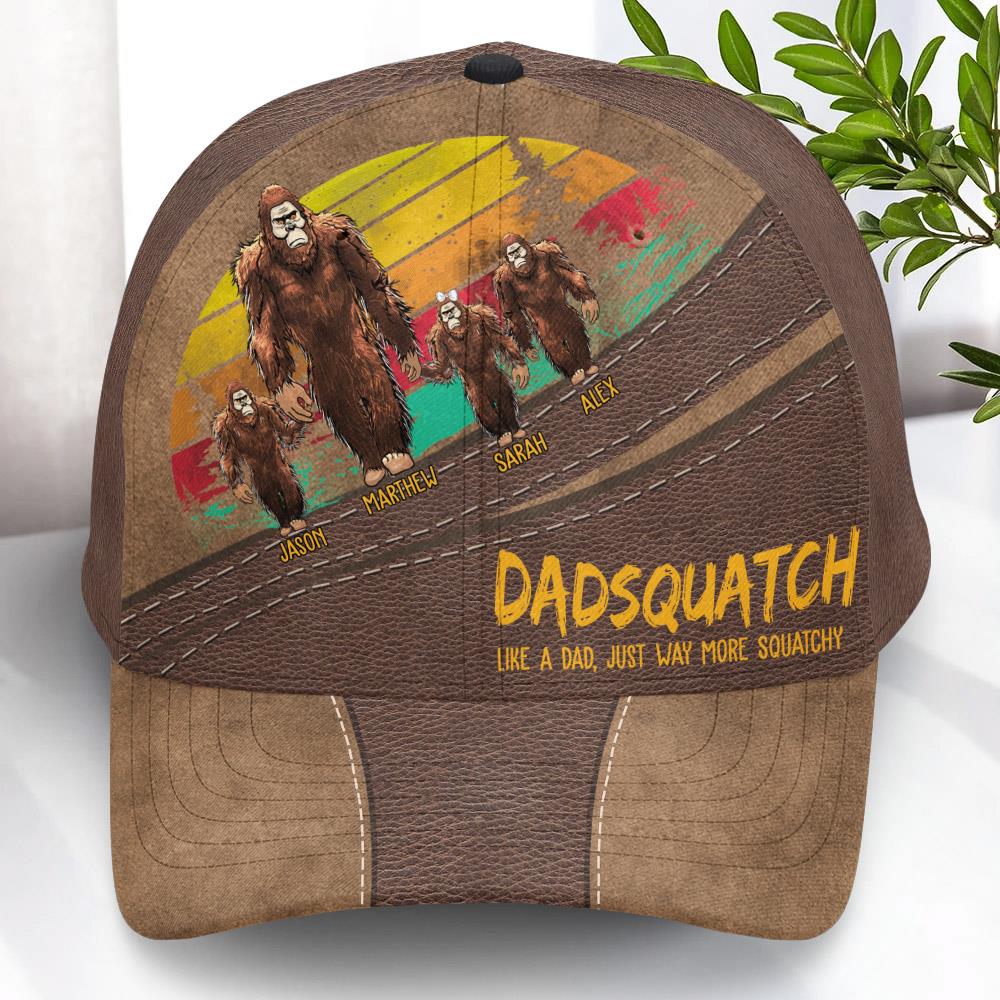 Dadsquatch, Like A Dad, Just Way More Squatchy - Custom Classic Cap For Dad, Father's Day Gift