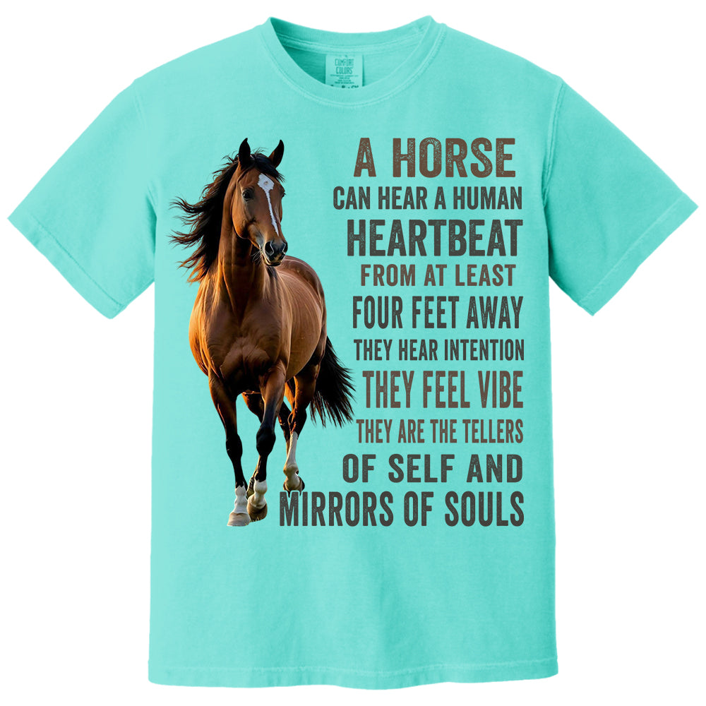 Custom Upload Photo Horse A Horse Can Hear A Human Heartbeat Shirt For Horse Lovers Li29