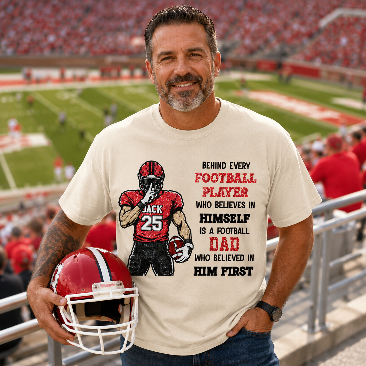 Behind Every Football Player Shirt Gift For Her Him Sports Mom L0411 VH01
