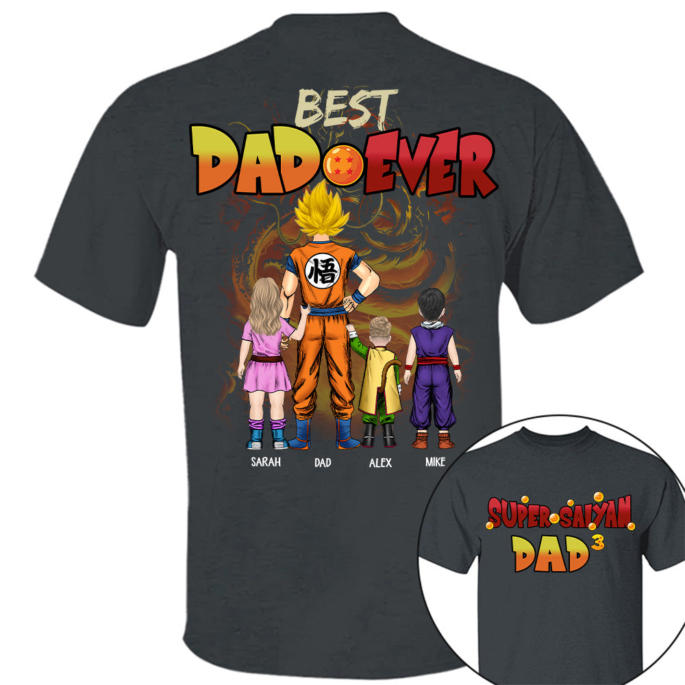 Personalized Best Dad Ever Shirt - Dragon Dad Custom Shirt Gift For Dad Vr2 Na02 T24