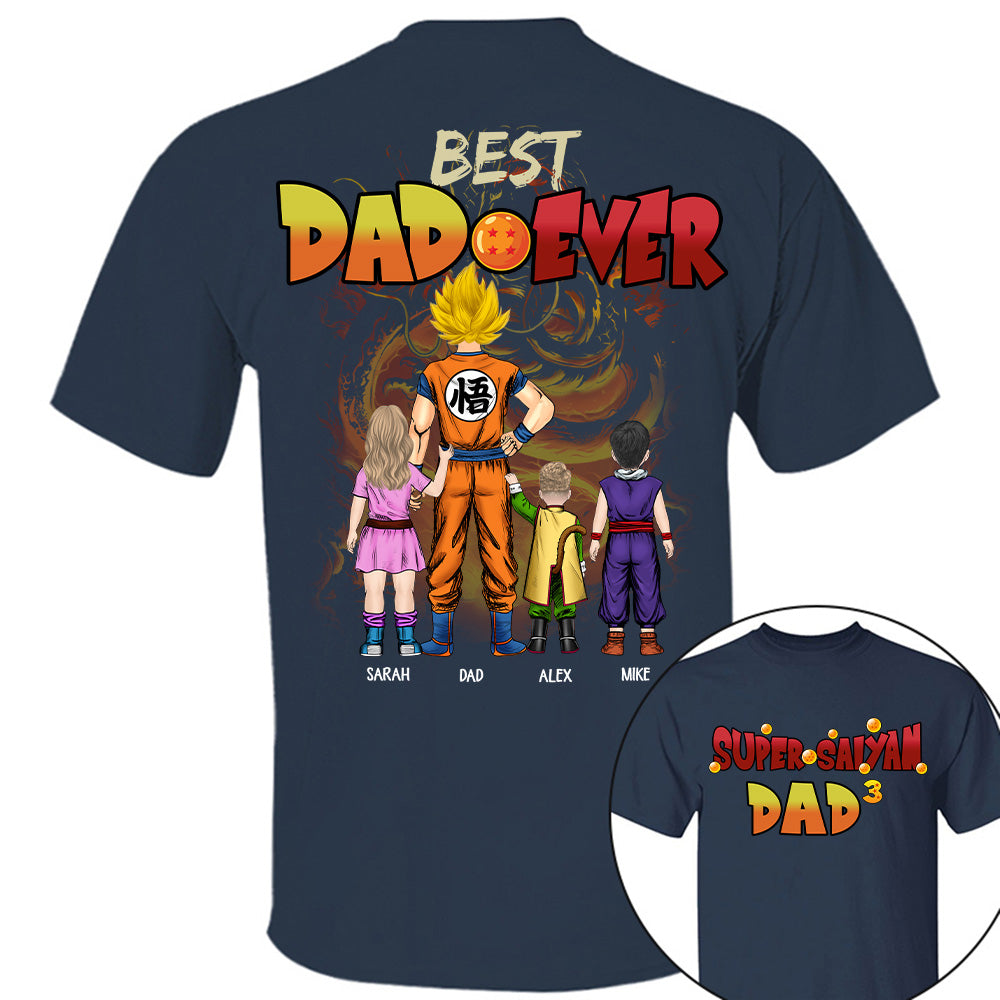 Personalized Best Dad Ever Shirt - Dragon Dad Custom Shirt Gift For Dad Vr2 Na02 T24