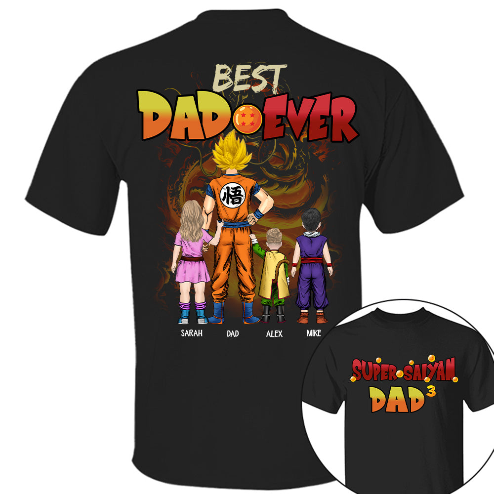 Personalized Best Dad Ever Shirt - Dragon Dad Custom Shirt Gift For Dad Vr2 Na02 T24