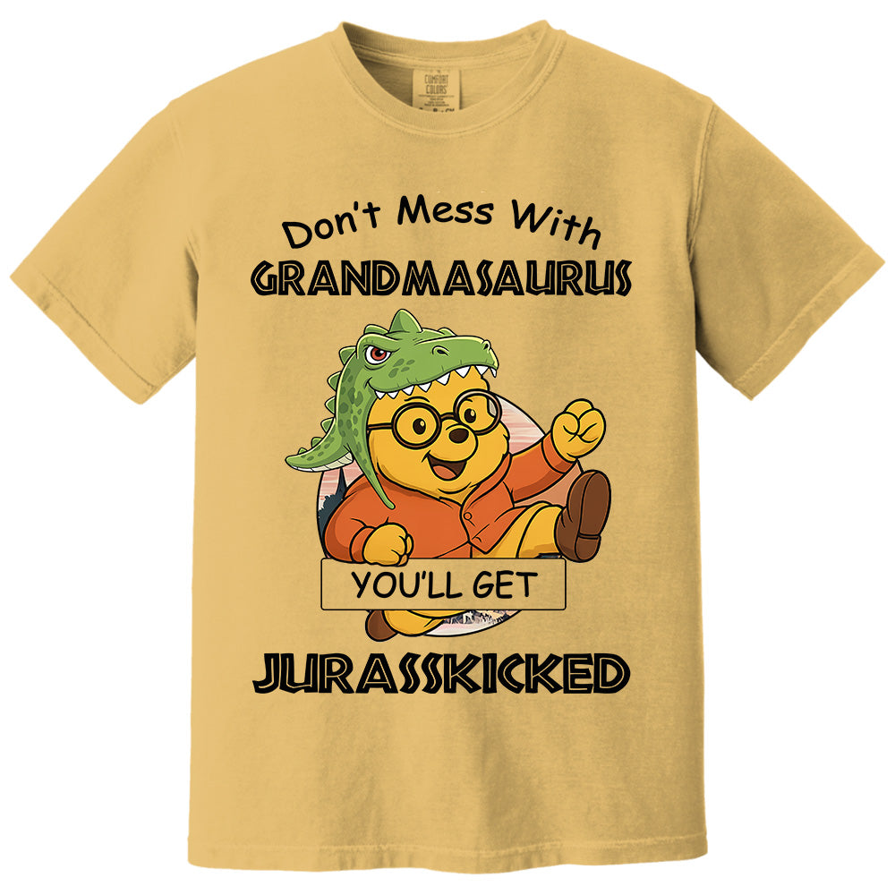 Don't mess with Grandmasaurus you'll get Jurasskicked - Personalized Shirt For Grandma Pt99