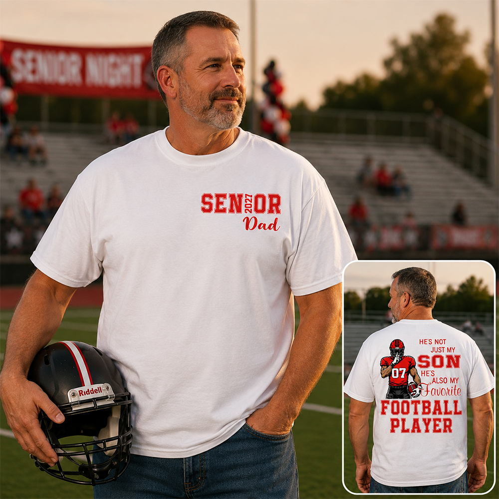 Custom Senior Mom 2027 Football Player Shirt, For Football Lovers L0411 Hv01