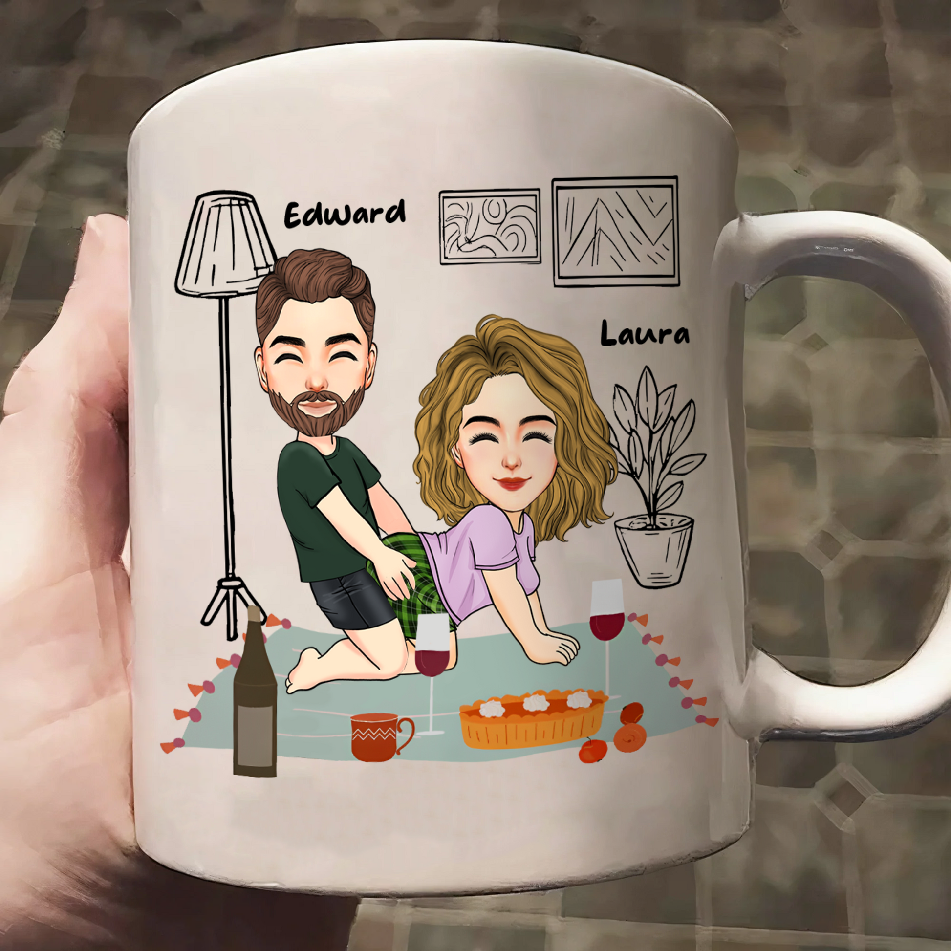 I Really Love Your Butt Personalized Mug, Funny Gift For Couple Pa00