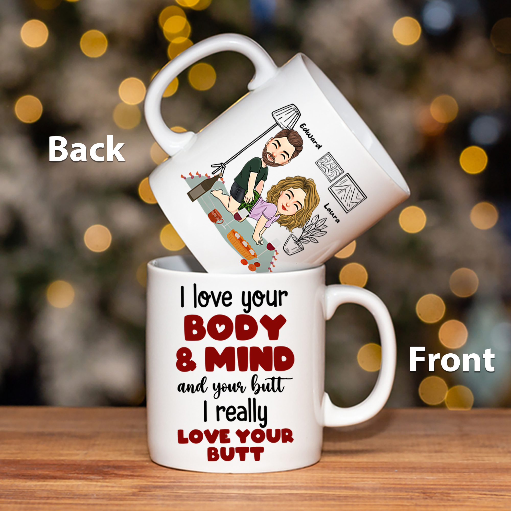 I Really Love Your Butt Personalized Mug, Funny Gift For Couple Pa00