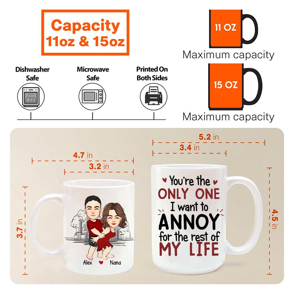 I Promise To Always Be By Your Side - Couple Personalized Custom Mug - Gift For Husband Wife, Anniversary Nh00