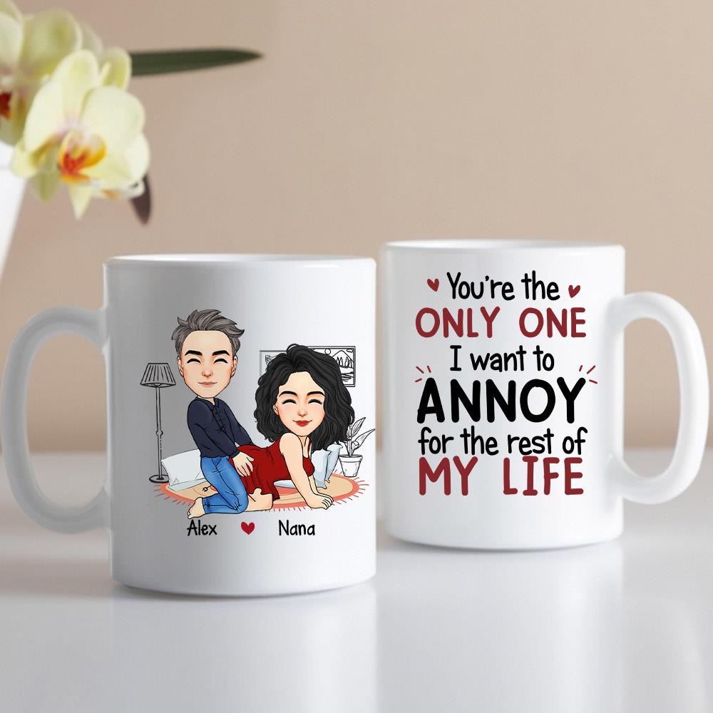 I Promise To Always Be By Your Side - Couple Personalized Custom Mug - Gift For Husband Wife, Anniversary Nh00
