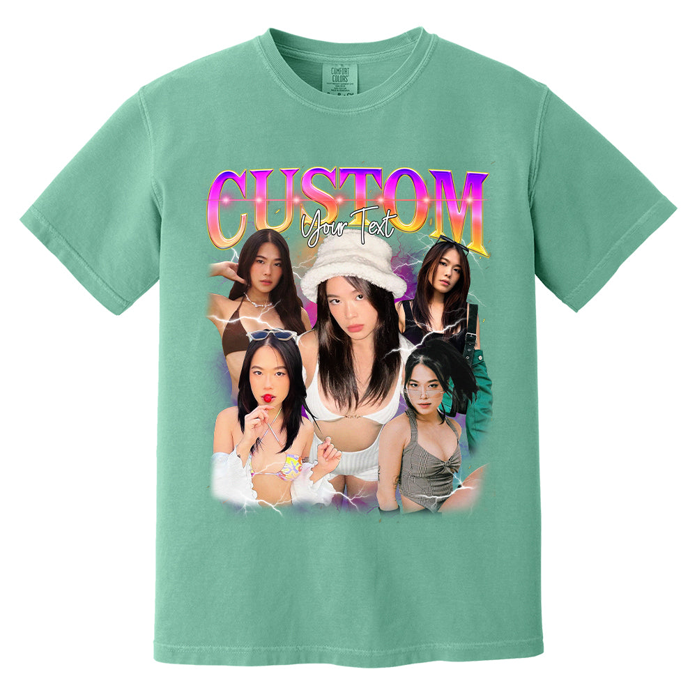 Custom Girl friend T-Shirt, Shirt With Girlfriend Face, Custom Photo Vintage Shirts, Custom Your Own Picture Idea, Graphic Wife Husband Tee