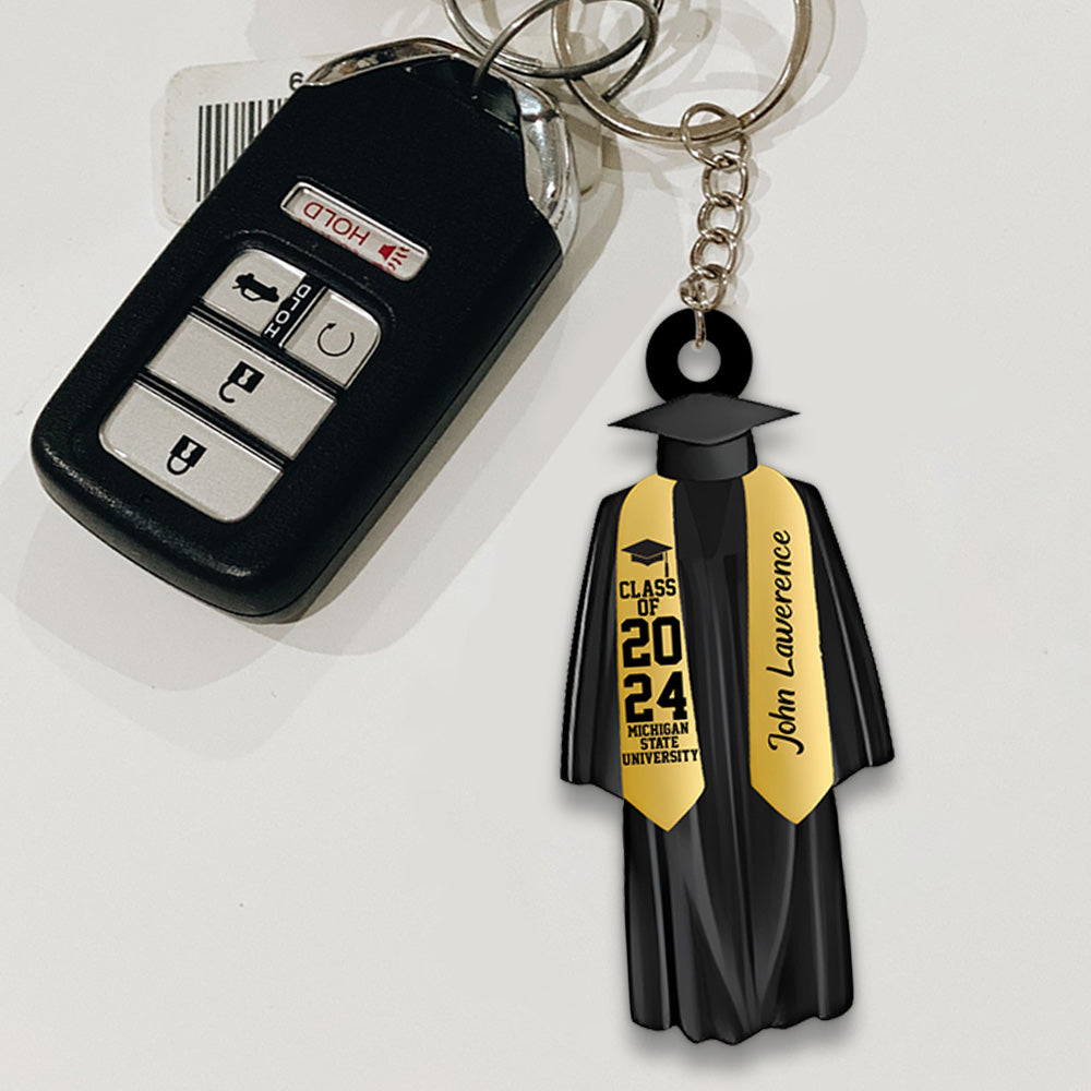 Personalized Graduation Keychain, Personalized Class of 2025 Keychain, High School Graduation Gift, College Graduated, New Graduate Gift