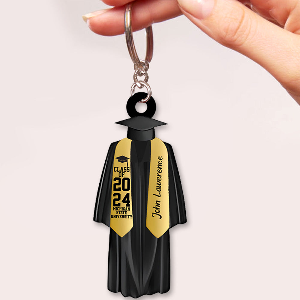 Personalized Graduation Keychain, Personalized Class of 2025 Keychain, High School Graduation Gift, College Graduated, New Graduate Gift