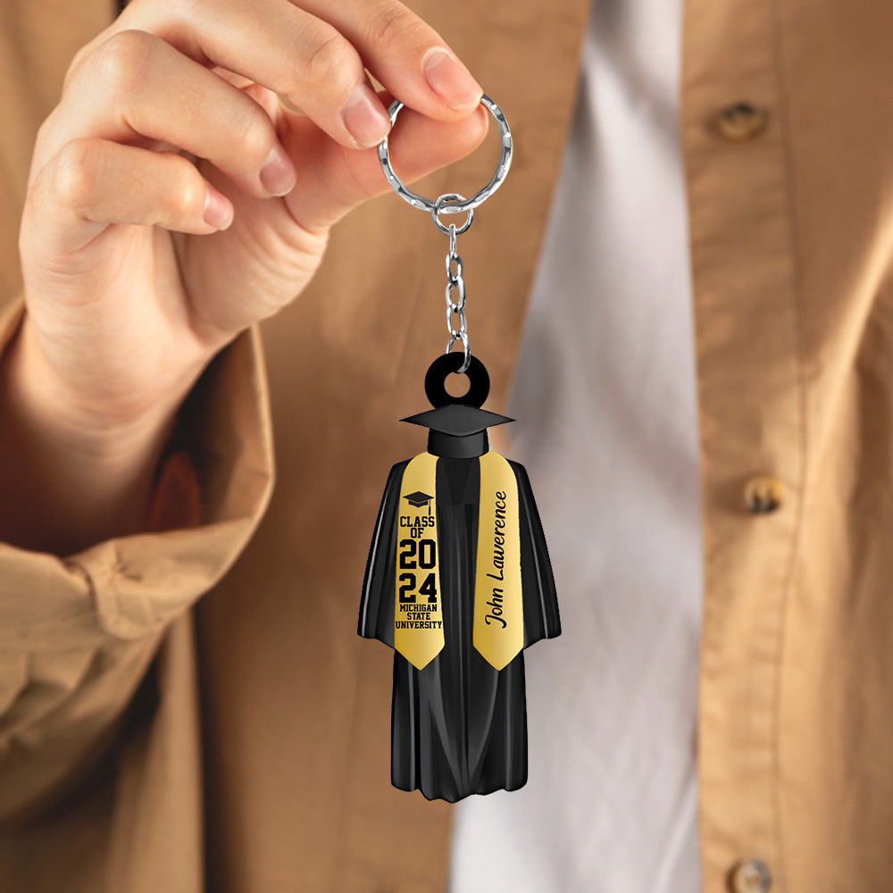 Personalized Graduation Keychain, Personalized Class of 2025 Keychain, High School Graduation Gift, College Graduated, New Graduate Gift