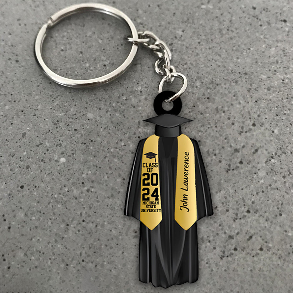 Personalized Graduation Keychain, Personalized Class of 2025 Keychain, High School Graduation Gift, College Graduated, New Graduate Gift