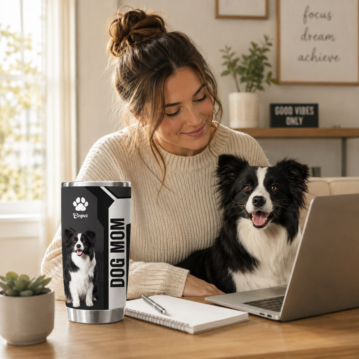 Personalized Life Is Better With A Dog Tumbler Custom Photo Dog Gift For Dog Lovers T1807 VH01