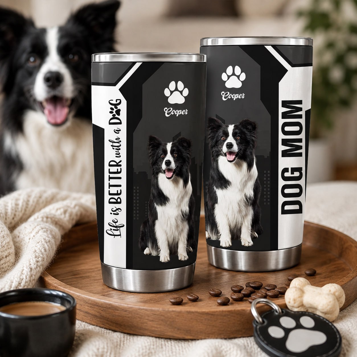 Personalized Life Is Better With A Dog Tumbler Custom Photo Dog Gift For Dog Lovers T1807 VH01