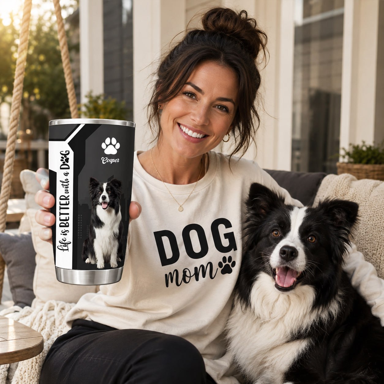 Personalized Life Is Better With A Dog Tumbler Custom Photo Dog Gift For Dog Lovers T1807 VH01