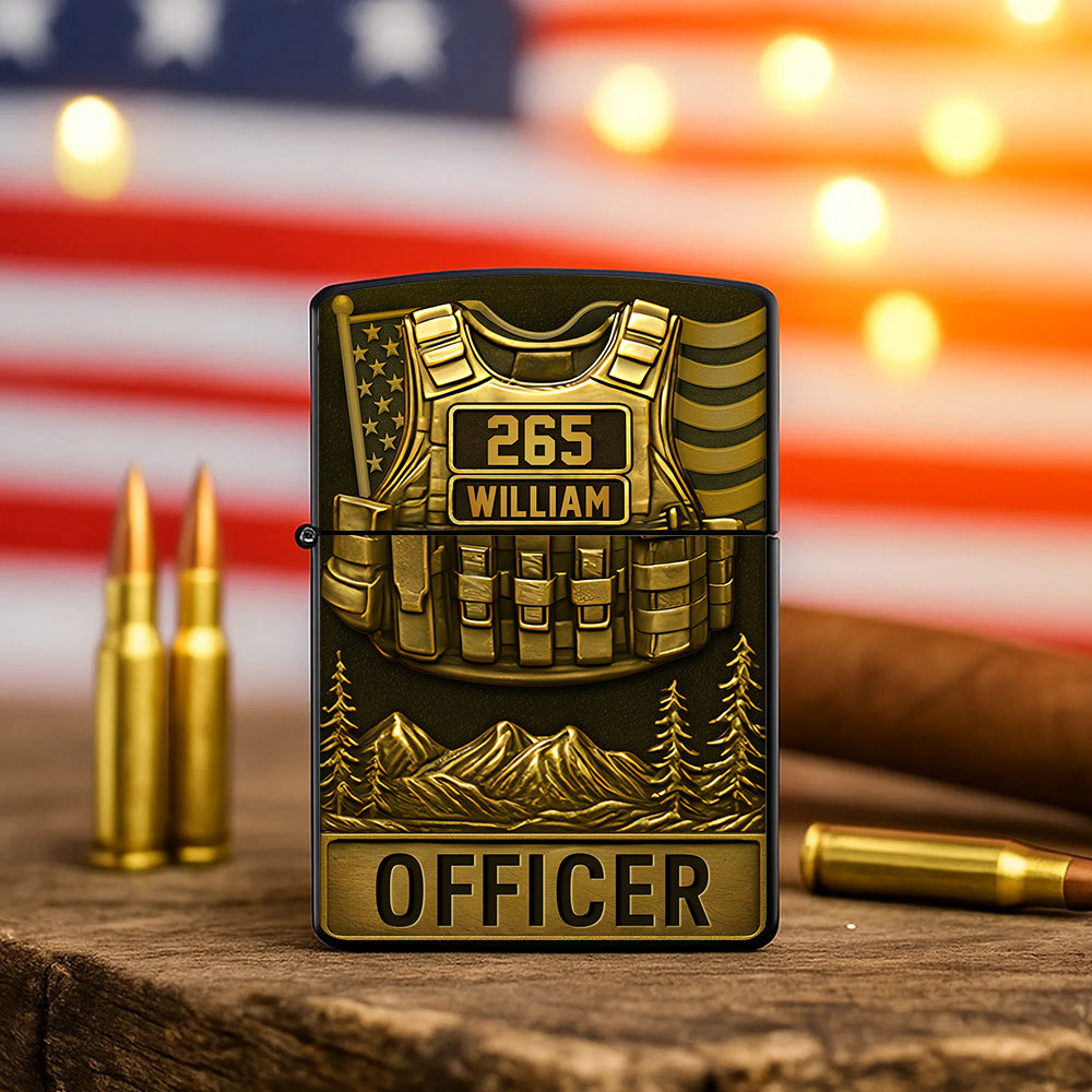 Police Officer Lighter - Personalized Gifts For Police T1807 Li29A