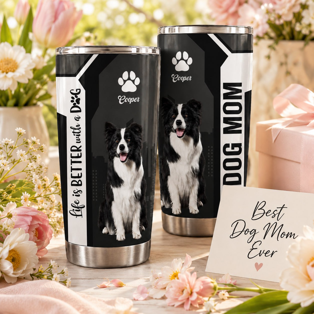 Personalized Life Is Better With A Dog Tumbler Custom Photo Dog Gift For Dog Lovers T1807 VH01