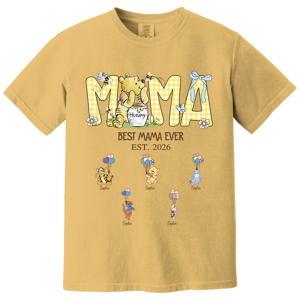 Mama Bear Best Mama Ever, Mama Est with Kids Name, Personalized Shirt Gift For Mom, Grandma, Custom Mother's Day Shirt Sweatshirt MI209