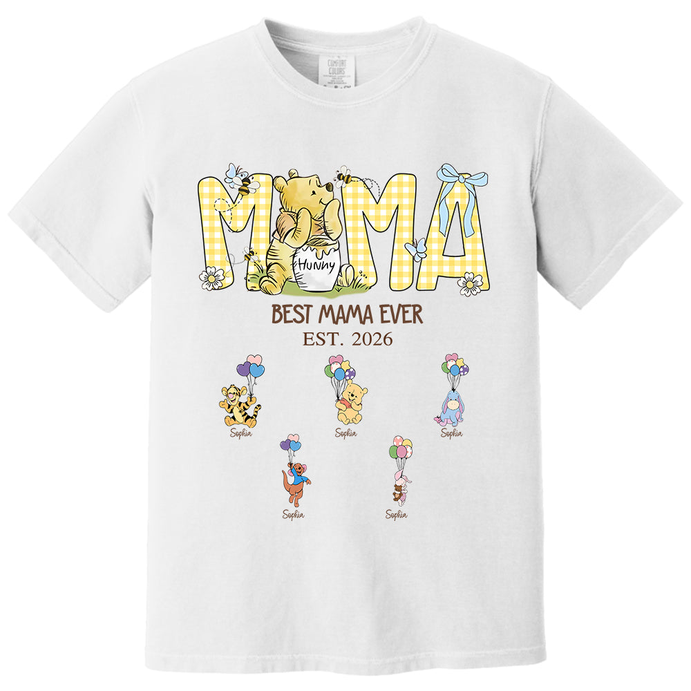 Mama Bear Best Mama Ever, Mama Est with Kids Name, Personalized Shirt Gift For Mom, Grandma, Custom Mother's Day Shirt Sweatshirt MI209