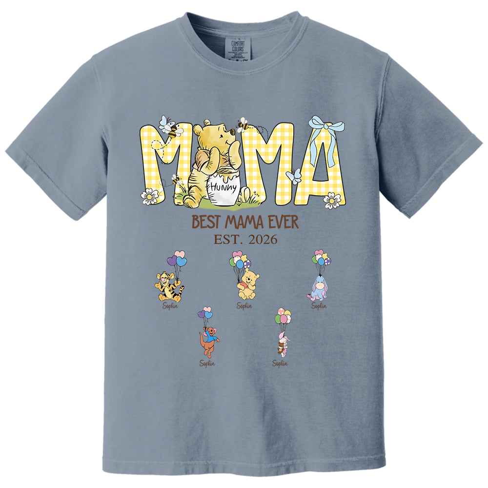 Mama Bear Best Mama Ever, Mama Est with Kids Name, Personalized Shirt Gift For Mom, Grandma, Custom Mother's Day Shirt Sweatshirt MI209