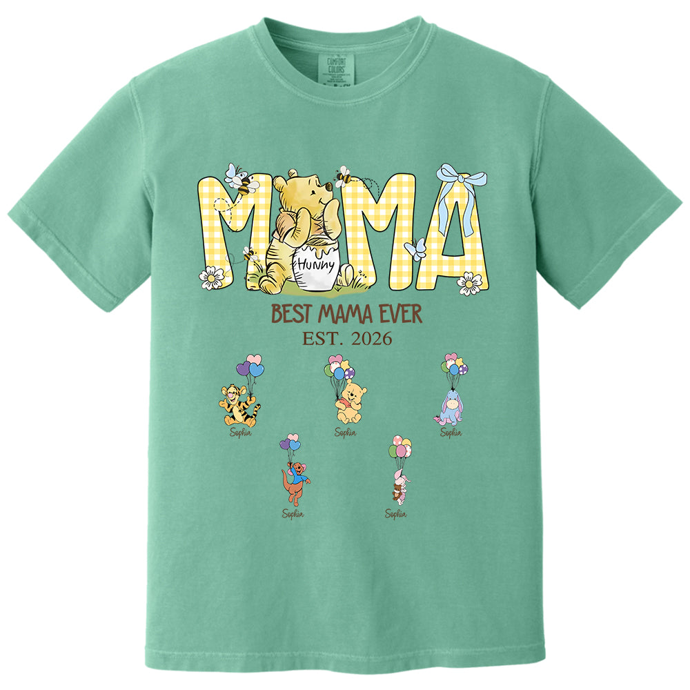 Mama Bear Best Mama Ever, Mama Est with Kids Name, Personalized Shirt Gift For Mom, Grandma, Custom Mother's Day Shirt Sweatshirt MI209