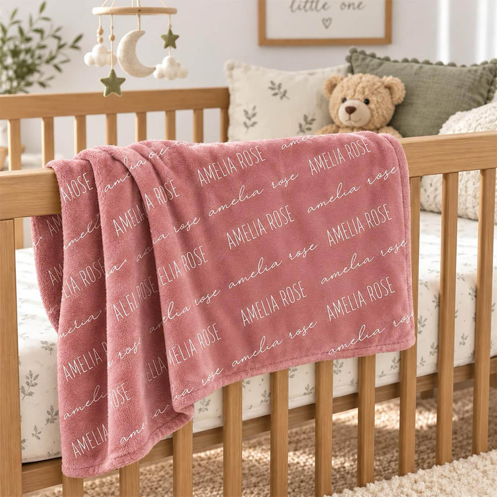 Custom Baby Blanket with Name, Personalized Name Blanket, Newborn Hospital Blanket, Custom Baby Gift, Baby Name Swaddle Pt99