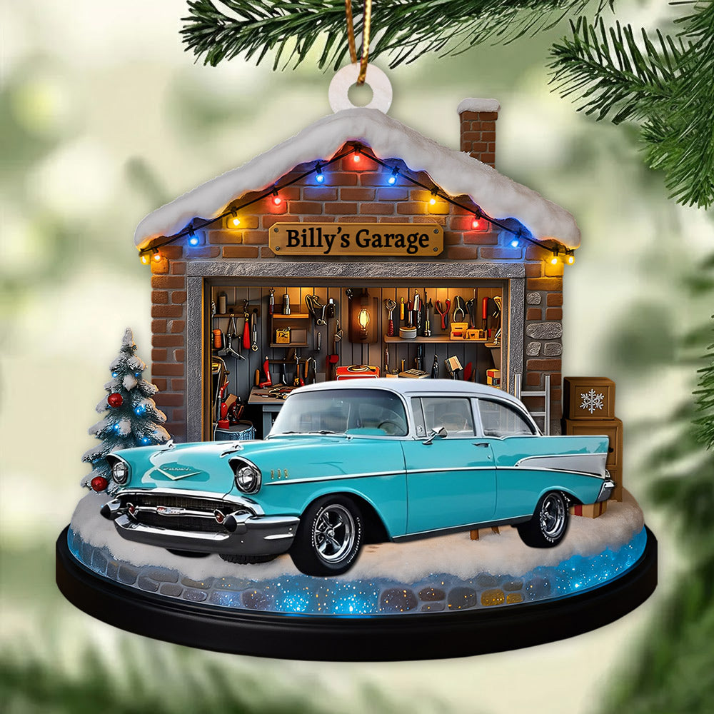 Personalized Christmas Car Garage Ornament - Custom Photo Car Ornament A2110 Li29 