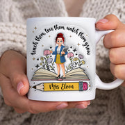 Teach Them Love Them Watch Them Grow Teacher, Personalized Custom 3D Inflated Effect Printed Mug, Gift For Teacher T1807 Tm01