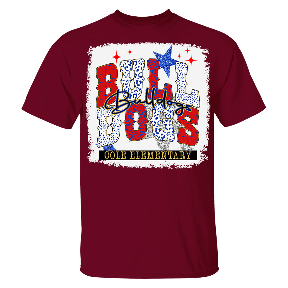 Personalized Gameday Shirt -  Custom Mascot Leopard Pattern - T-Shirt For Teacher NA04 DNG11