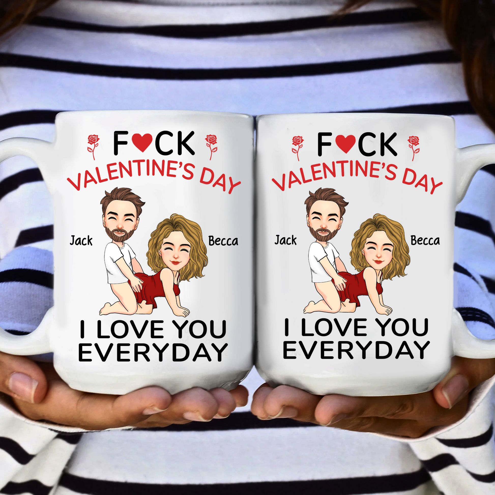 Valentines Day Gifts For Her, Personalized Funny Mug Gifts For Couple - Naughty Valentines Presents Gift Ideas Pa00