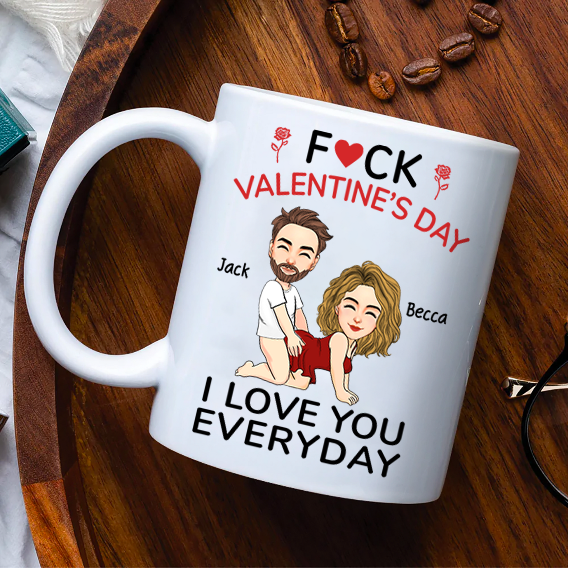 Valentines Day Gifts For Her, Personalized Funny Mug Gifts For Couple - Naughty Valentines Presents Gift Ideas Pa00