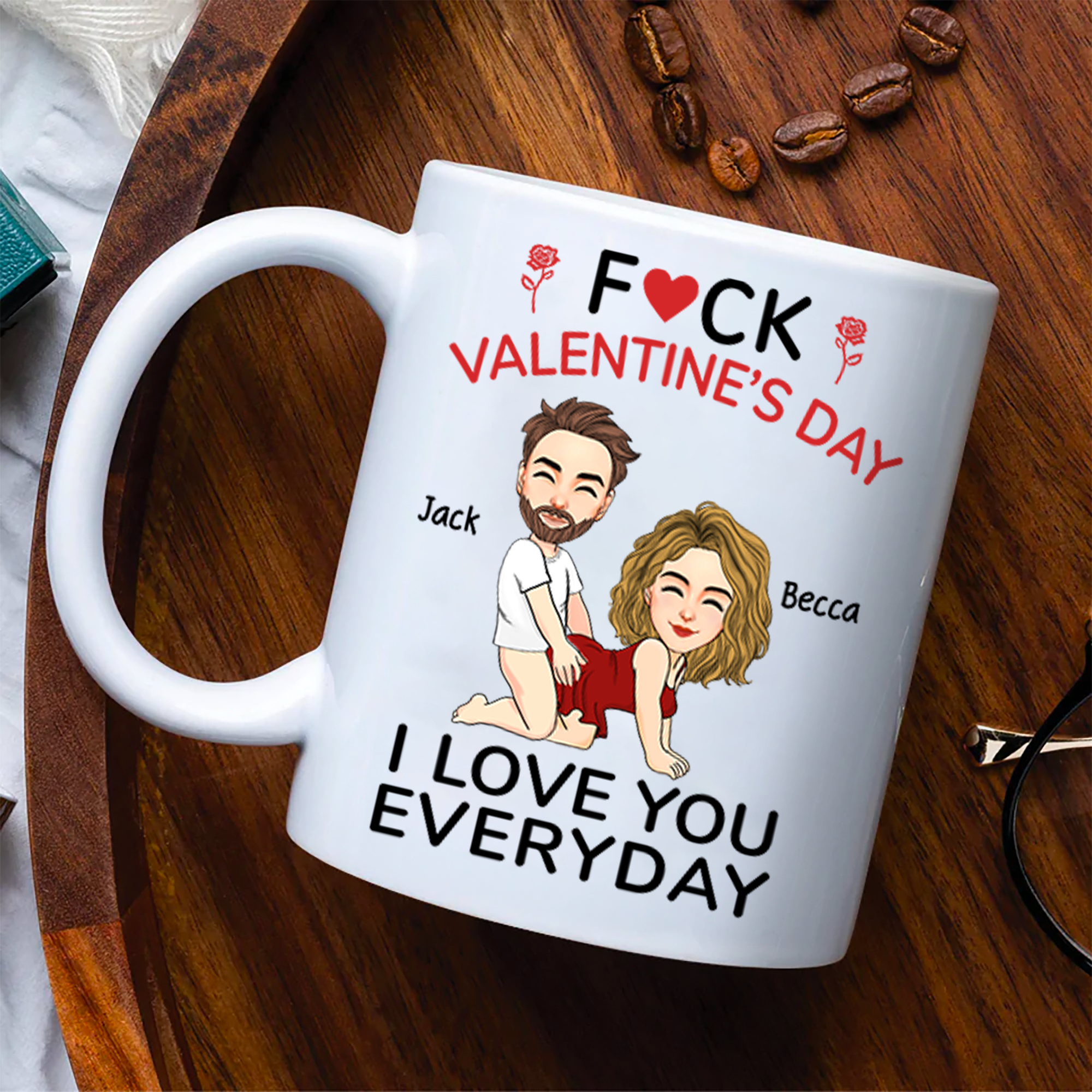 Valentines Day Gifts For Her, Personalized Funny Mug Gifts For Couple - Naughty Valentines Presents Gift Ideas Pa00