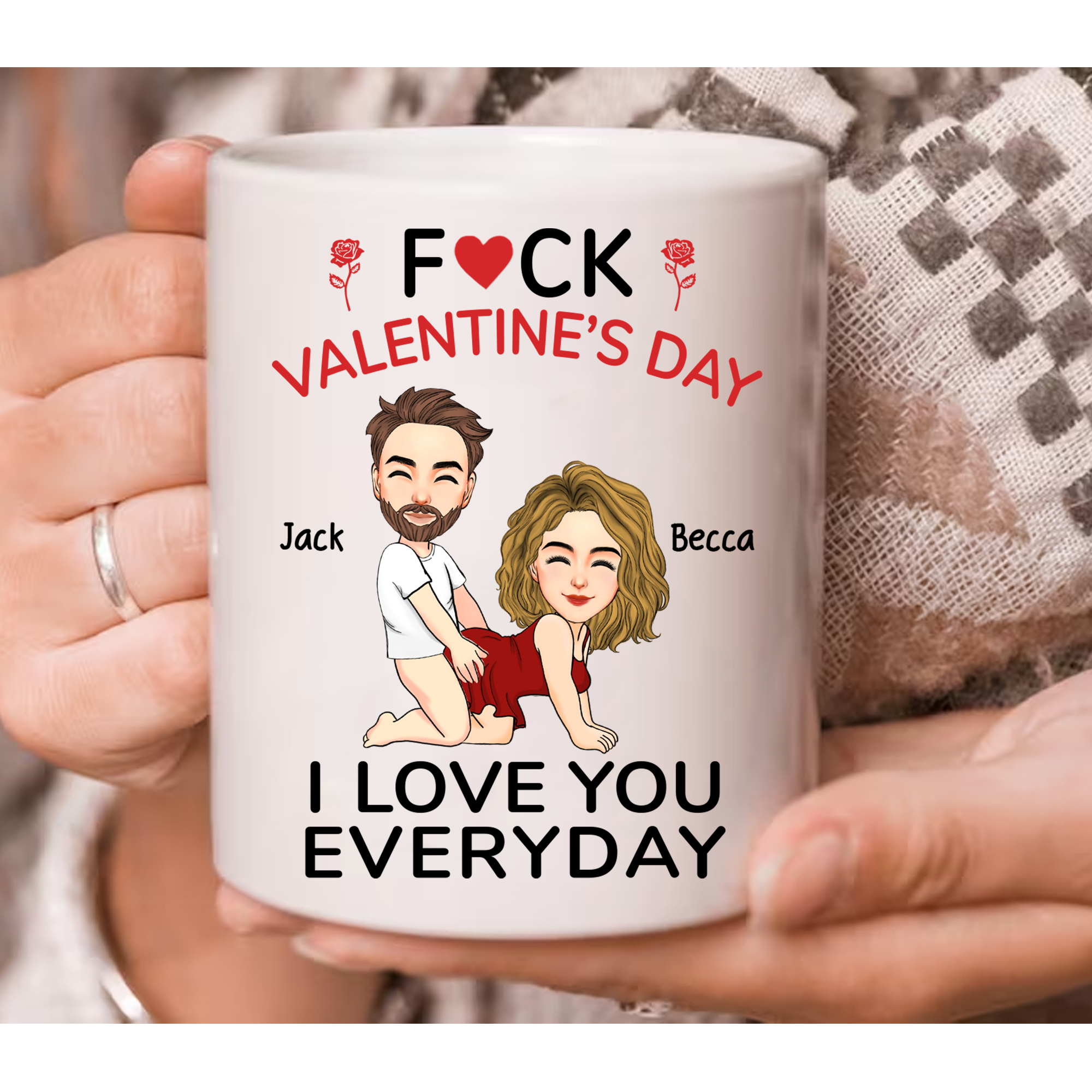 Valentines Day Gifts For Her, Personalized Funny Mug Gifts For Couple - Naughty Valentines Presents Gift Ideas Pa00