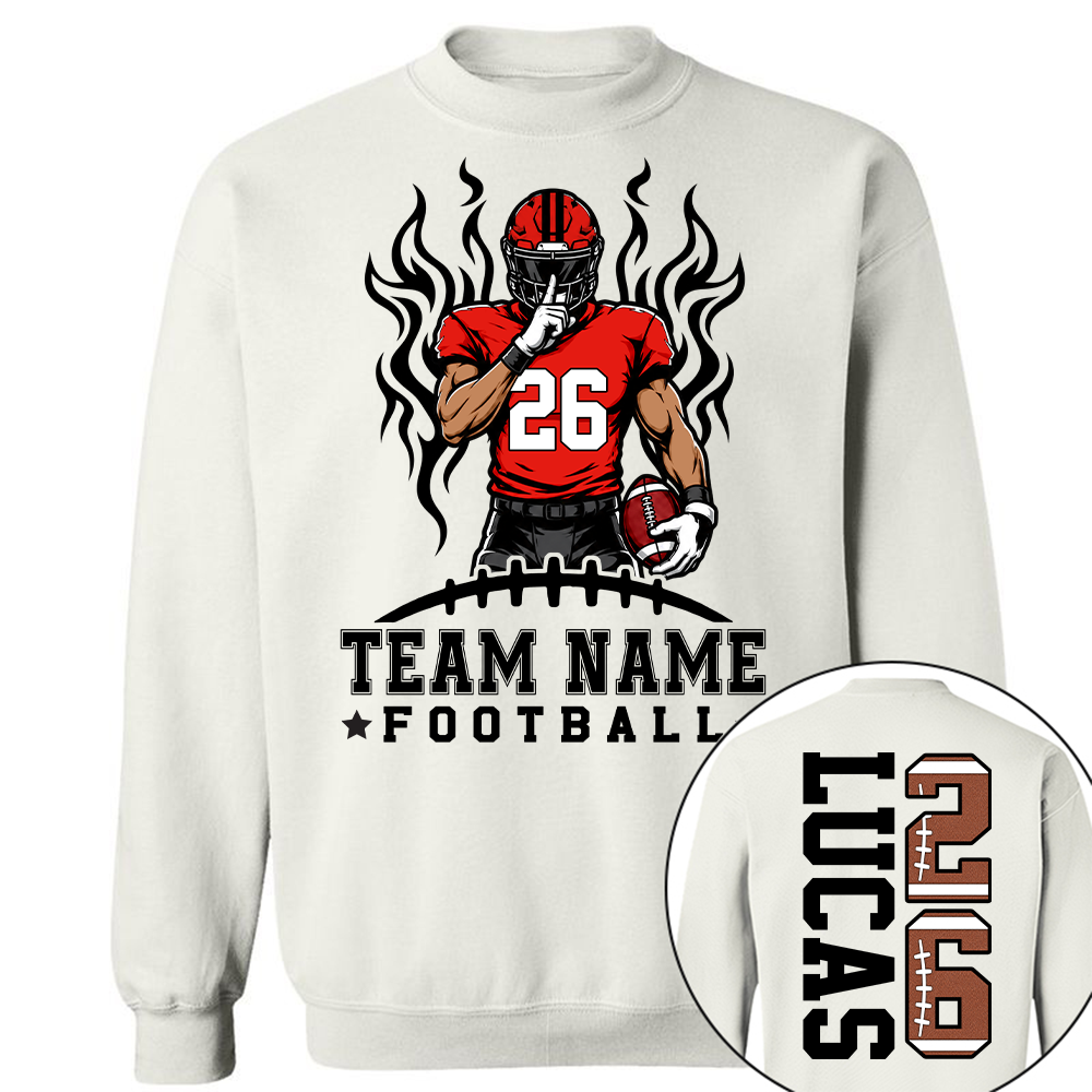 Personalized Team Football Shirt With Kids Name & Number Fall Football Season Shirt L0411 Hv01
