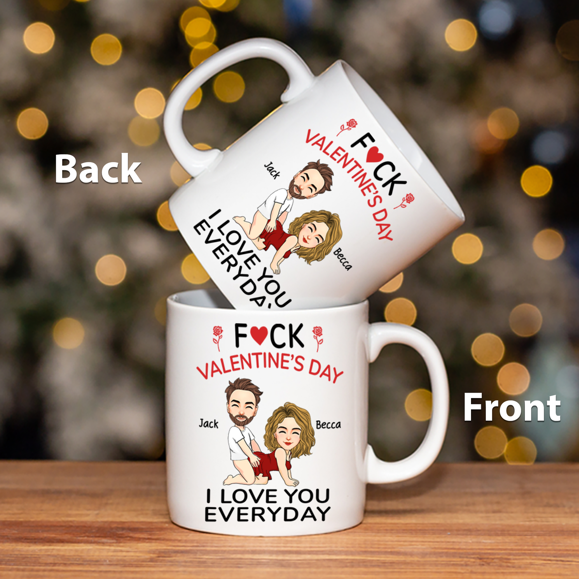 Valentines Day Gifts For Her, Personalized Funny Mug Gifts For Couple - Naughty Valentines Presents Gift Ideas Pa00
