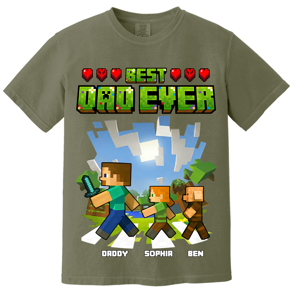 DadCraft Best Dad Ever, Personalized DadCraft Shirt With Kids Name, Gifts For Dad, For Father's Day MI209 VH01