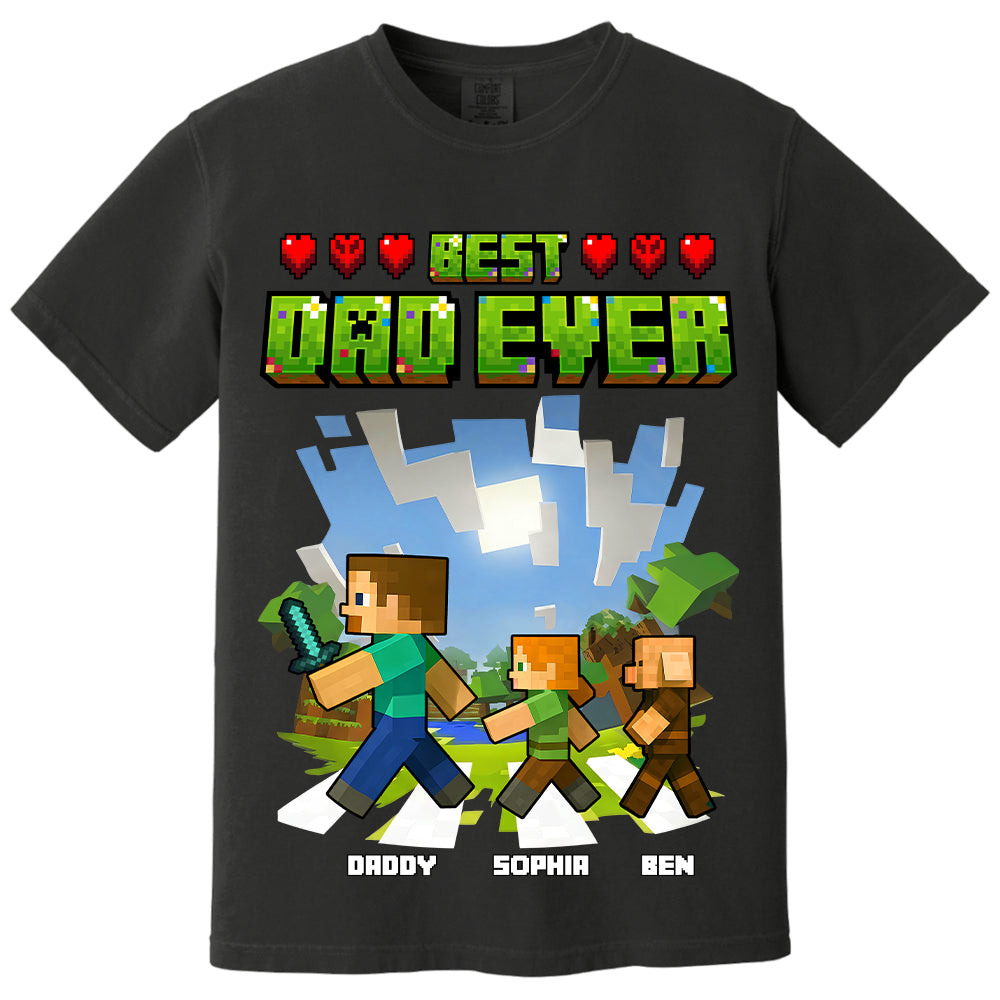 DadCraft Best Dad Ever, Personalized DadCraft Shirt With Kids Name, Gifts For Dad, For Father's Day MI209 VH01