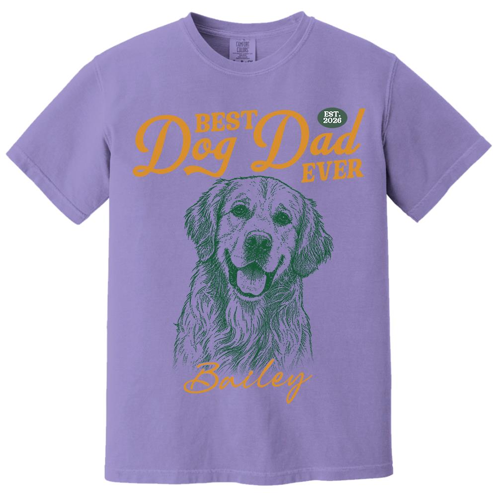 Custom Best Dog Dad Ever Shirt, Pet Lover,  Gift For Dad, Grandpa L0411 Hv01