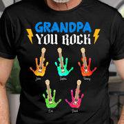 Grandpa You Rock - Personalized Shirt For Grandpa Pt99