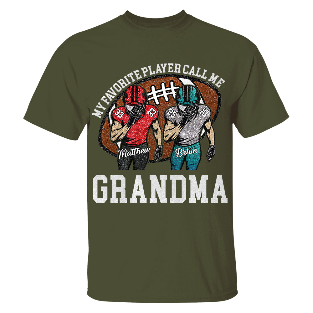 My Favorite Player Call Me Mom Grandma Personalized Football Mom Grandma Shirt Gift For Sport Family T1807 TH23