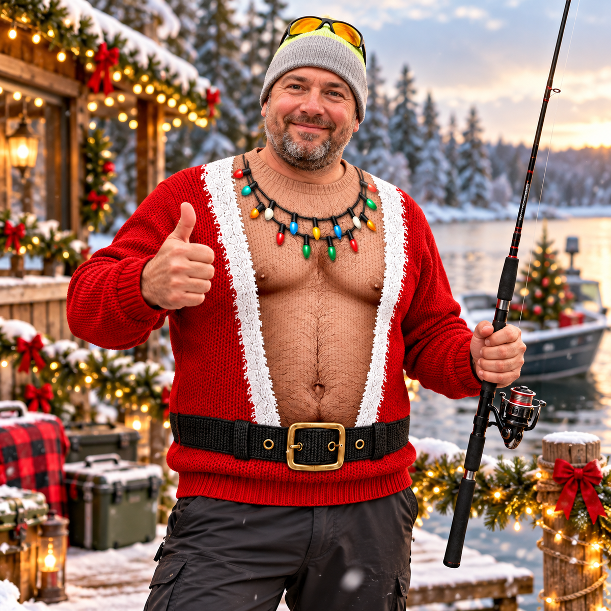 Personalized Photo I'd Rather Be Fishing Ugly Sweater, Funny Gift For Fishing Lovers L0411 VH01 TL06