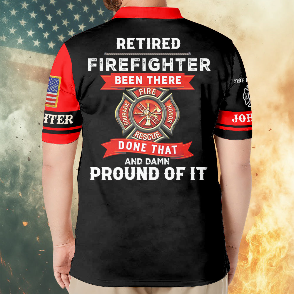 Personalized Retired Firefighter All Over Print Shirt For Firefighter T1807 Hv01