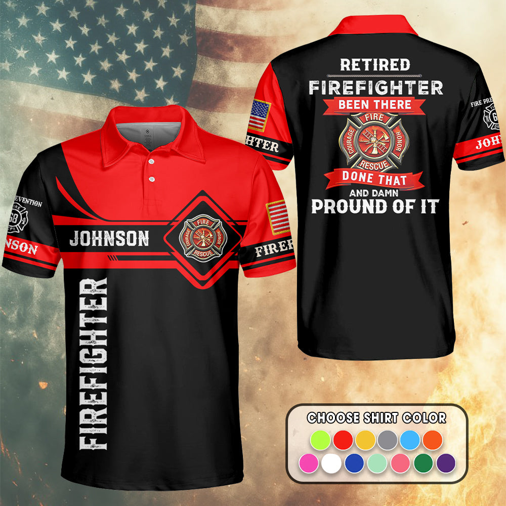 Personalized Retired Firefighter All Over Print Shirt For Firefighter T1807 Hv01