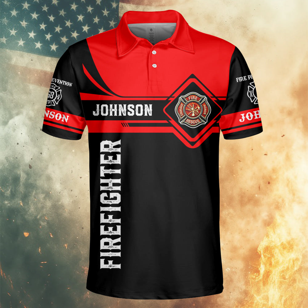 Personalized Retired Firefighter All Over Print Shirt For Firefighter T1807 Hv01