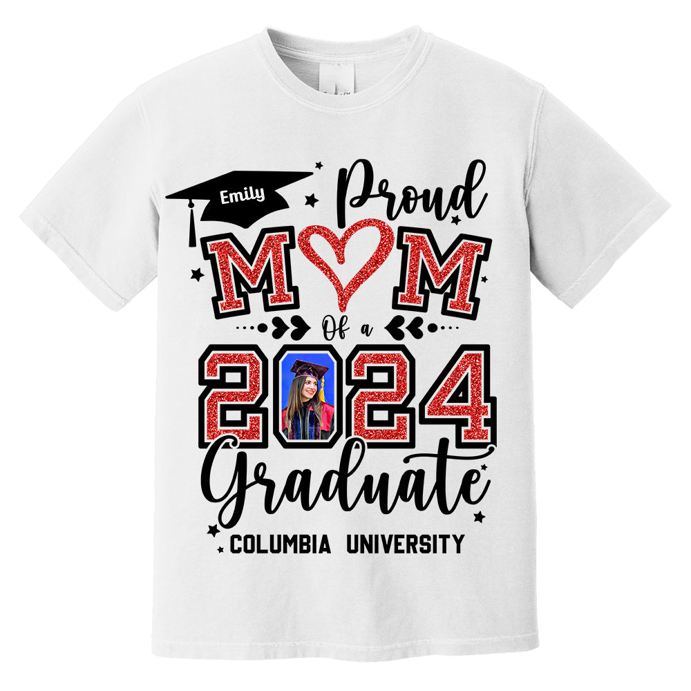 Personalized Proud Mom Proud Dad Shirts For Graduation, Custom Class Of 2024 Shirt For Family Member, Graduation Shirt M2204