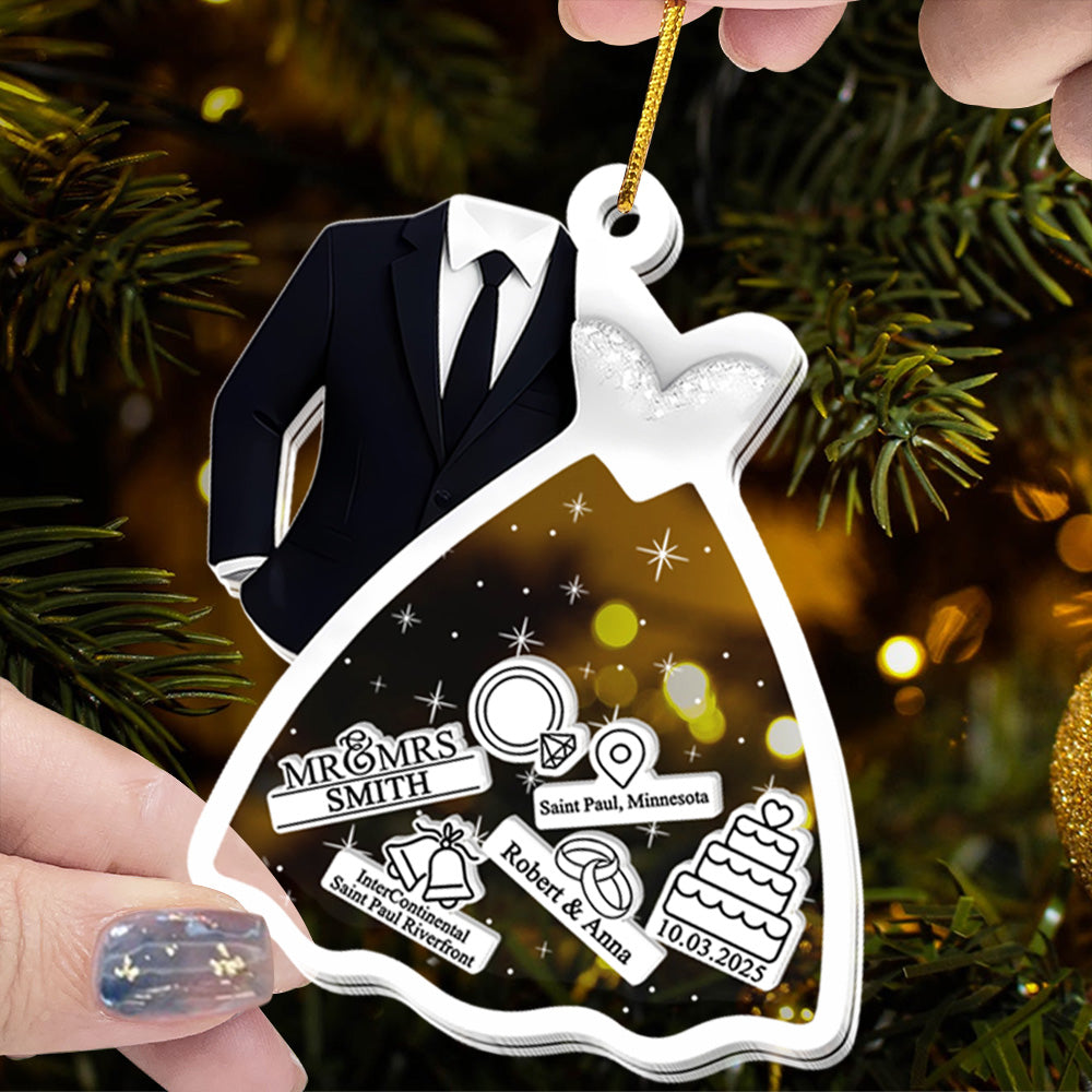 Making Memories Together - Couple Personalized Shaker Ornament, Anniversary Christmas Wedding Gifts Do99