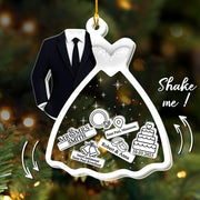 Making Memories Together - Couple Personalized Shaker Ornament, Anniversary Christmas Wedding Gifts Do99